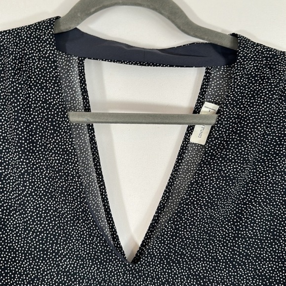 Gentle Fawn Navy Blue Open Back Polkadot Blouse - Picture 8 of 11